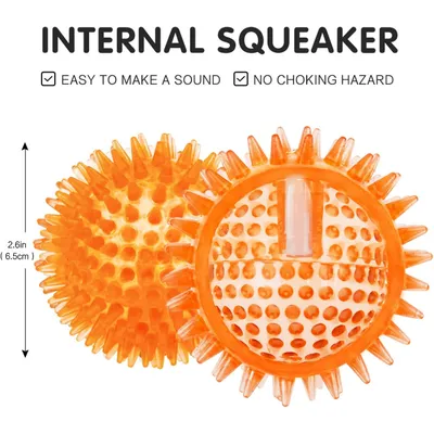 PetTribes 6 balles couinantes colorées pour petits chiens