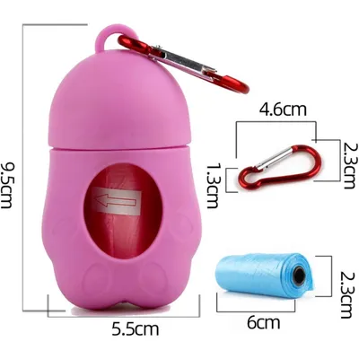 PetTribes Boîte portable pour déchets chien/chat - Avec sacs jetables