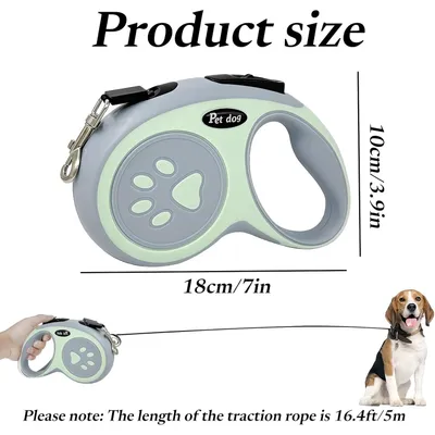 PetTribes Laisse chien rétractable 6m - Poignée ergo & frein instantané