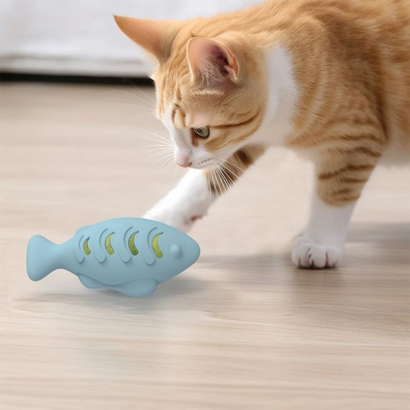 PetTribes Jouet Dentaire Poisson pour Chat - Lot de 2