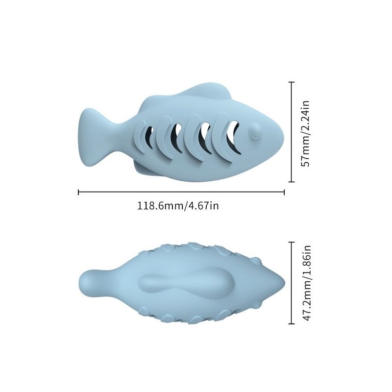 PetTribes Jouet Dentaire Poisson pour Chat - Lot de 2