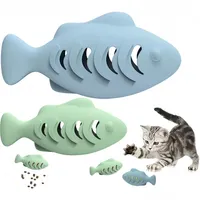PetTribes Jouet Dentaire Poisson pour Chat - Lot de 2