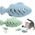 PetTribes Jouet Dentaire Poisson pour Chat - Lot de 2 PetTribes Jouet Dentaire Poisson pour Chat - Lot de 2