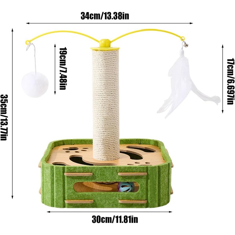 PetTribes Arbre à chat sisal - Jouet & exercice combinés