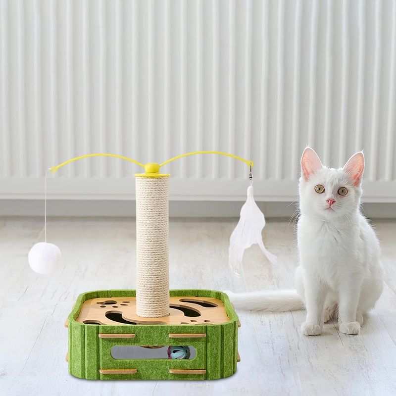 PetTribes Arbre à chat sisal - Jouet & exercice combinés