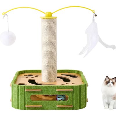 PetTribes Arbre à chat sisal - Jouet & exercice combinés