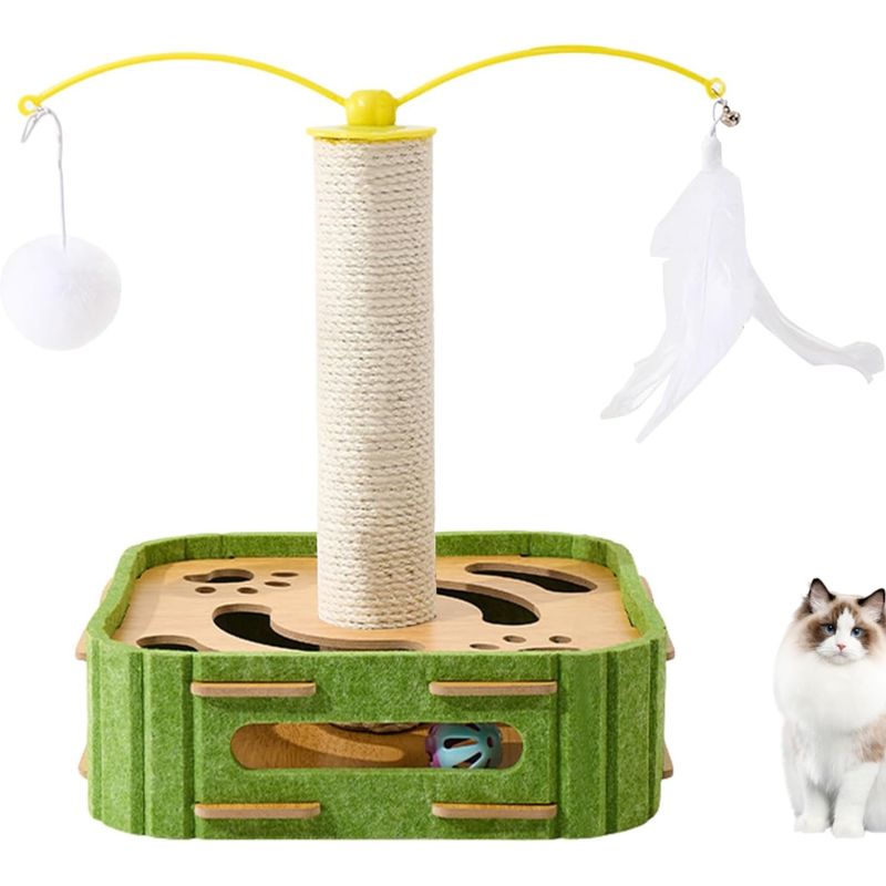 PetTribes Arbre à chat sisal - Jouet & exercice combinés