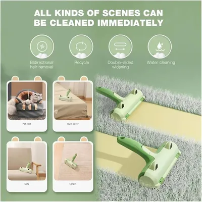 PetTribes Brosse anti-poils autonettoyante - Pour tapis, canapés et habits