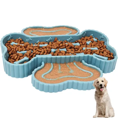 PetTribes Comedero curvo de alimentación lenta para mascotas