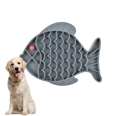 PetTribes Bol repas lent 100% silicone - Pour pets gloutons (Gris)