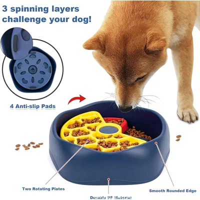 PetTribes Comedero de alimentación lenta para perros/gatos - 3 niveles