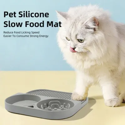 PetTribes Tapis à lécher - Alimentation lente (Couleur bleue)