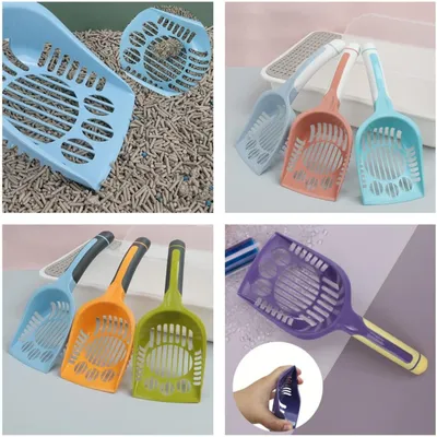 PetTribes Pala ergonómica para arena de gato - Fácil limpieza