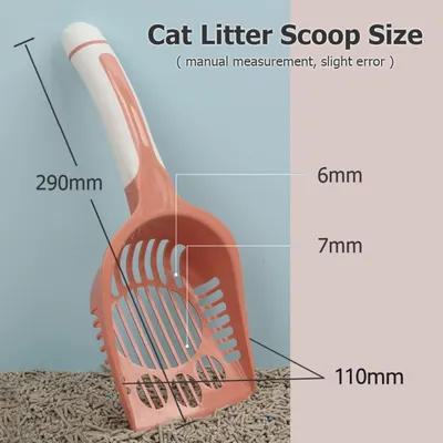 PetTribes Pala ergonómica para arena de gato - Fácil limpieza