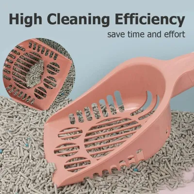 PetTribes Pala ergonómica para arena de gato - Fácil limpieza