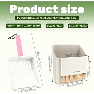 PetTribes Kit multifonction nettoyage litière chat