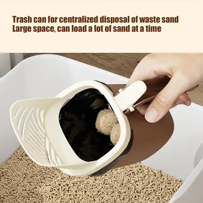 PetTribes Set nettoyage litière - Pelle & seau drainant mignon