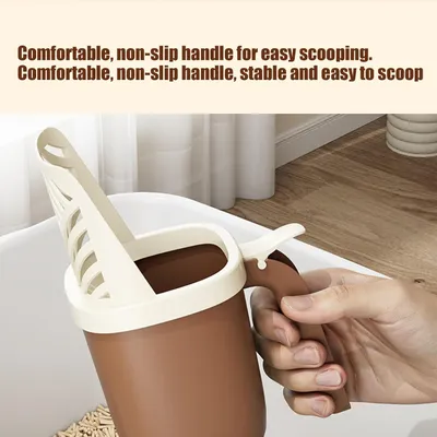 PetTribes Set nettoyage litière - Pelle & seau drainant mignon