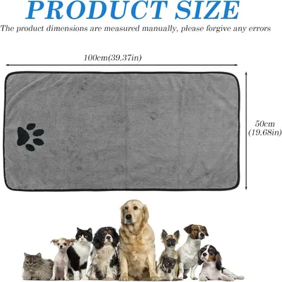 PetTribes Serviette super absorbante pour chat/chien - Doux & portable