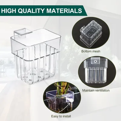 PetTribes Support pour plantes d'aquarium - 2 pièces acrylique transparent