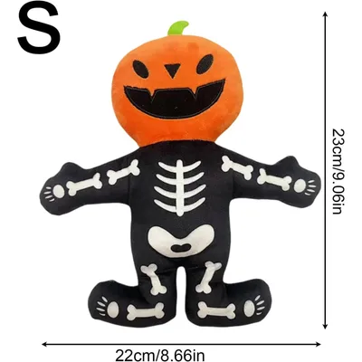 PetTribes Jouet chien Halloween - Citrouille & squelette couineurs, solide