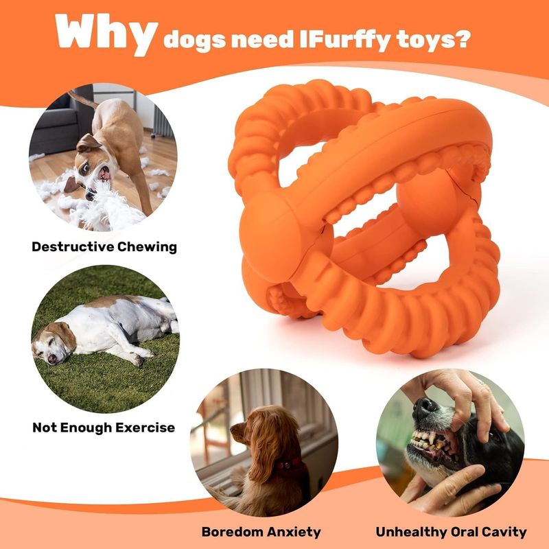 PetTribes Jouet détachable caoutchouc naturel grand chien