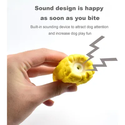 PetTribes Jouet Maïs pour Chien - Nettoyant Dentaire & Son Amusant