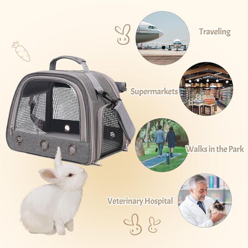 PetTribes Sac transport pets 35x25x23cm - Oiseaux, rongeurs, portable