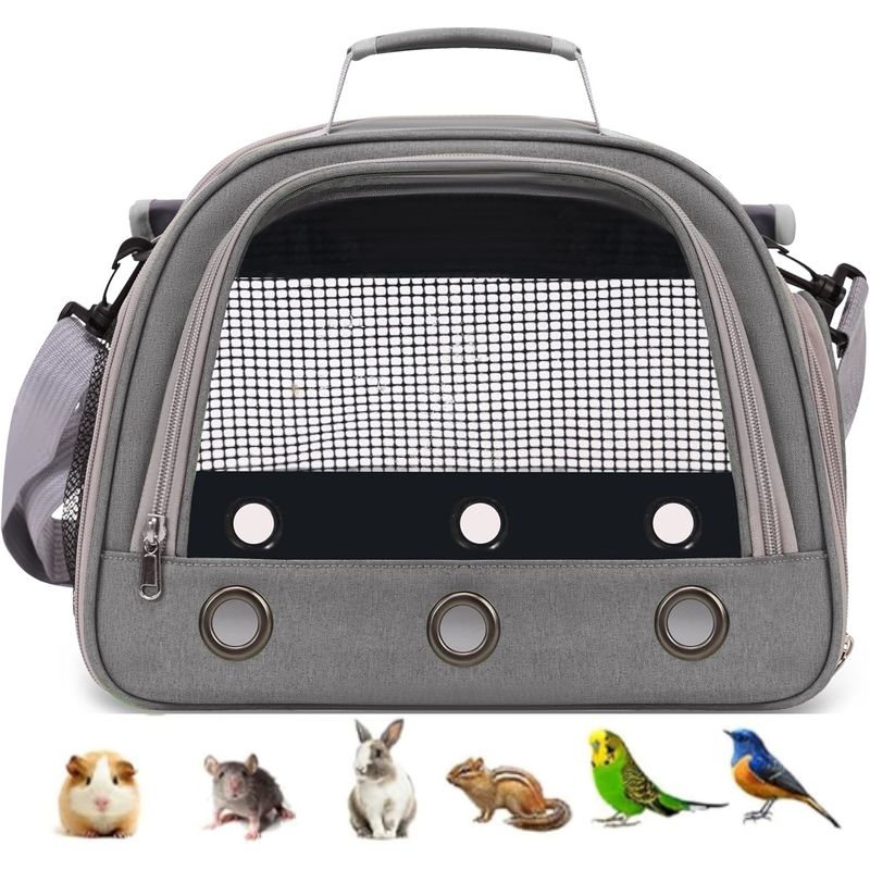 PetTribes Sac transport pets 35x25x24cm - Oiseaux, rongeurs, portable