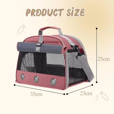 PetTribes Sac transport pets 35x25x24cm - Oiseaux, rongeurs, portable