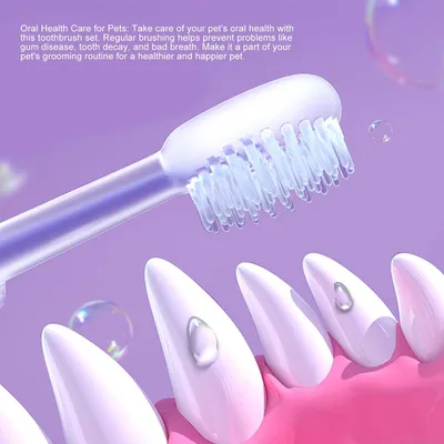 PetTribes Lot de 3 Brosses à Dents Souples pour Chat et Chien - Silicone