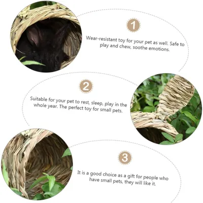 PetTribes Nid Tressé Lapin - Chaud Hiver & Frais Été