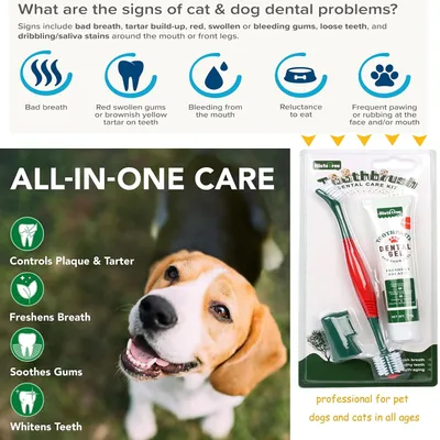 PetTribes Kit Hygiène Dentaire Chien/Chat