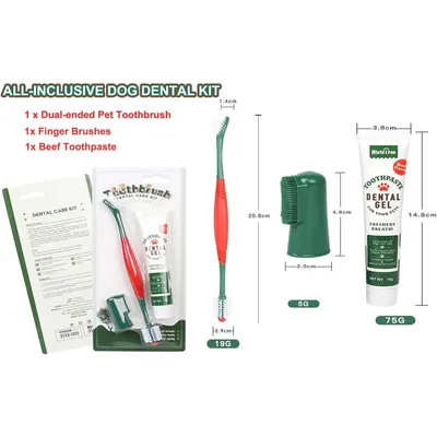PetTribes Kit Hygiène Dentaire Chien/Chat