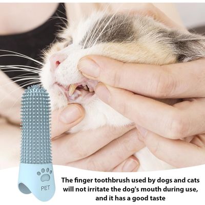 PetTribes Kit brossage dentaire chien - 100% silicone & hygiène complète