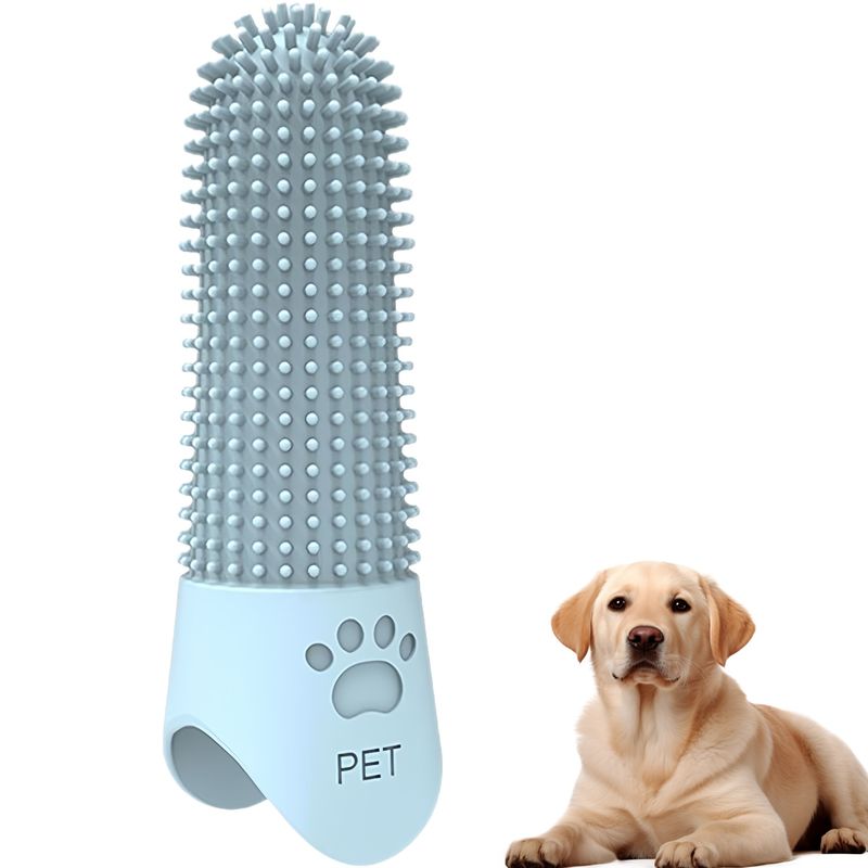 PetTribes Kit brossage dentaire chien - 100% silicone & hygiène complète