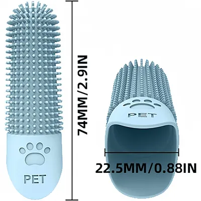 PetTribes Kit brossage dentaire chien - 100% silicone & hygiène complète