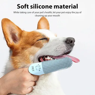 PetTribes Kit brossage dentaire chien - 100% silicone & hygiène complète