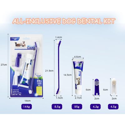 PetTribes Kit 4-en-1 soin dentaire chien/chat