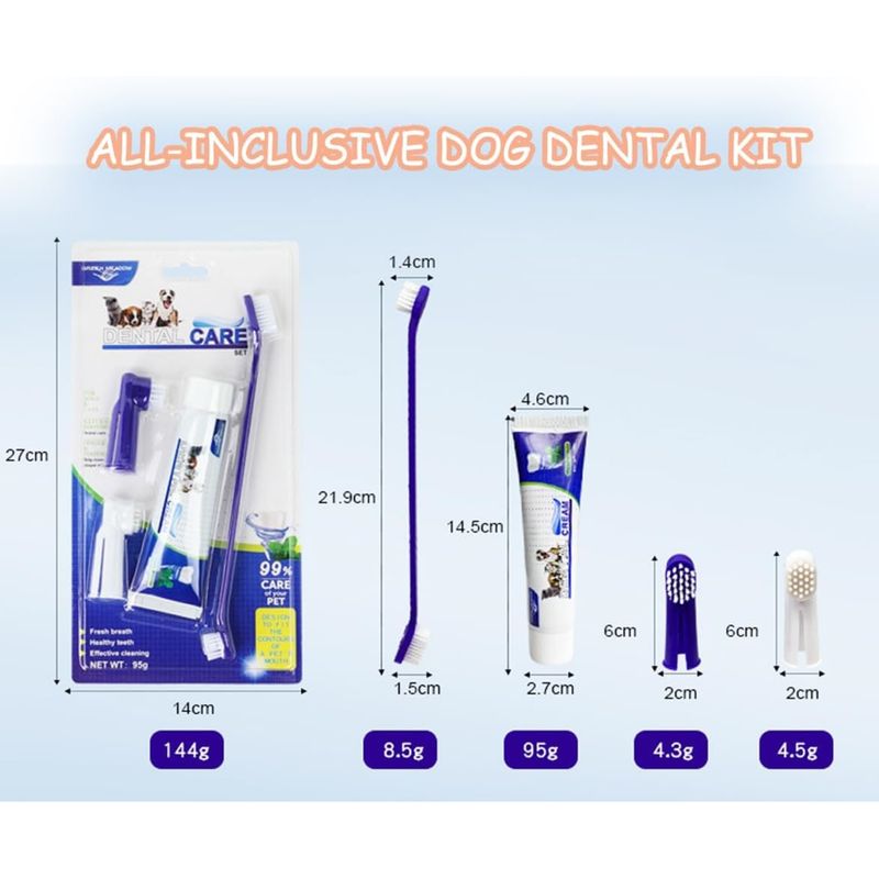 PetTribes Kit 4-en-1 soin dentaire chien/chat