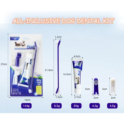 PetTribes Kit 4-en-1 soin dentaire chien/chat