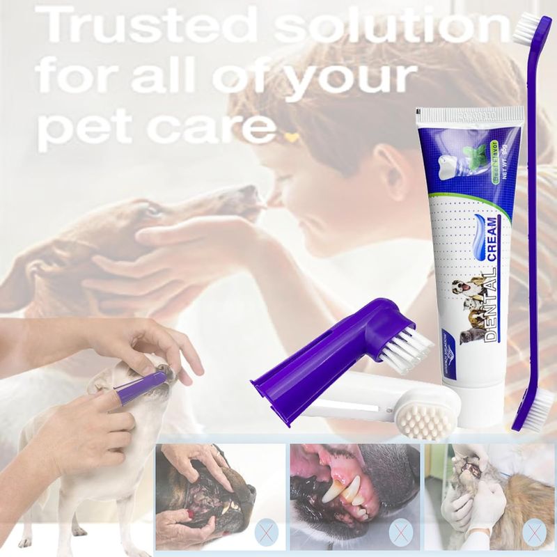PetTribes Kit 4-en-1 soin dentaire chien/chat