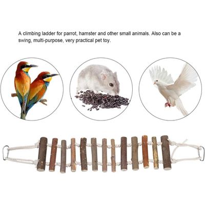 PetTribes Balançoire-échelle en corde pour oiseaux