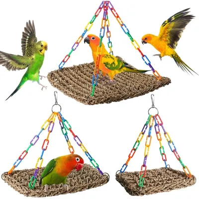 PetTribes Hamac corde pour perroquet/perruche - Durable et confortable