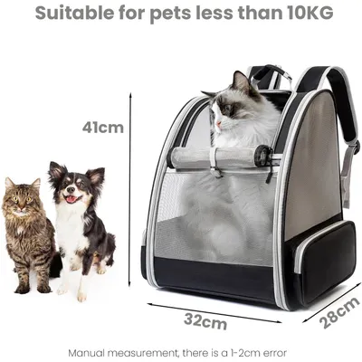 PetTribes Sac à Dos Transport Chien/Chat - Respirant, Pliable et Stable