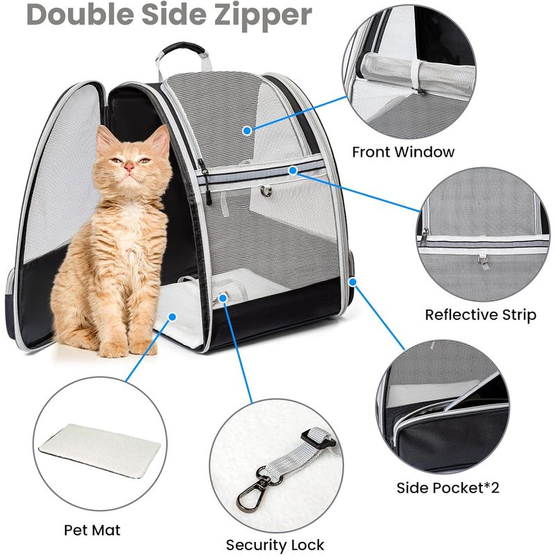 PetTribes Sac à Dos Transport Chien/Chat - Respirant, Pliable et Stable