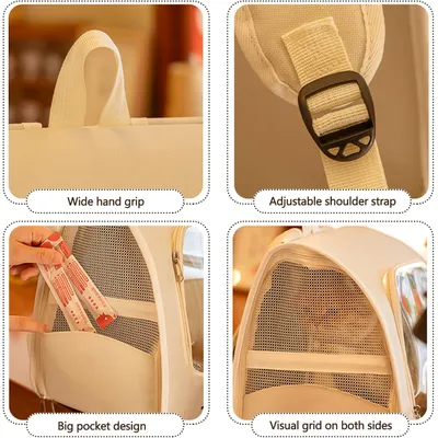 PetTribes Transportín para mascotas plegable - Blanco
