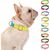 PetTribes Collier chien/chat réglable - Anti-étranglement (M, Bleu/Jaune)