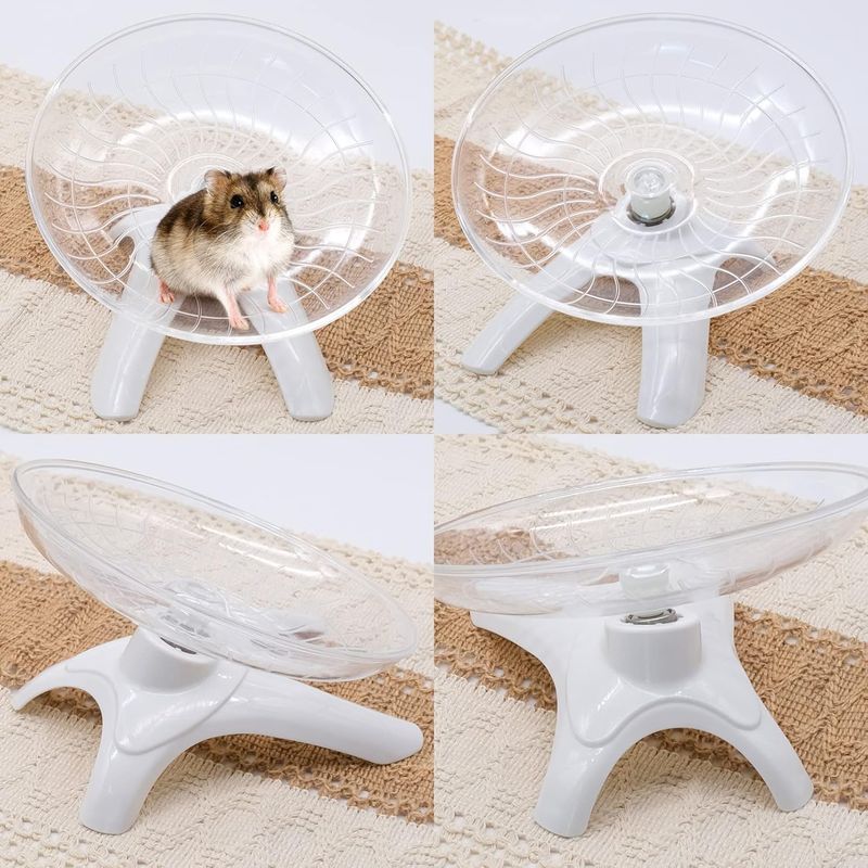 PetTribes Roue silencieuse pour hamster - Exercice nuit/jour, bébé & adulte