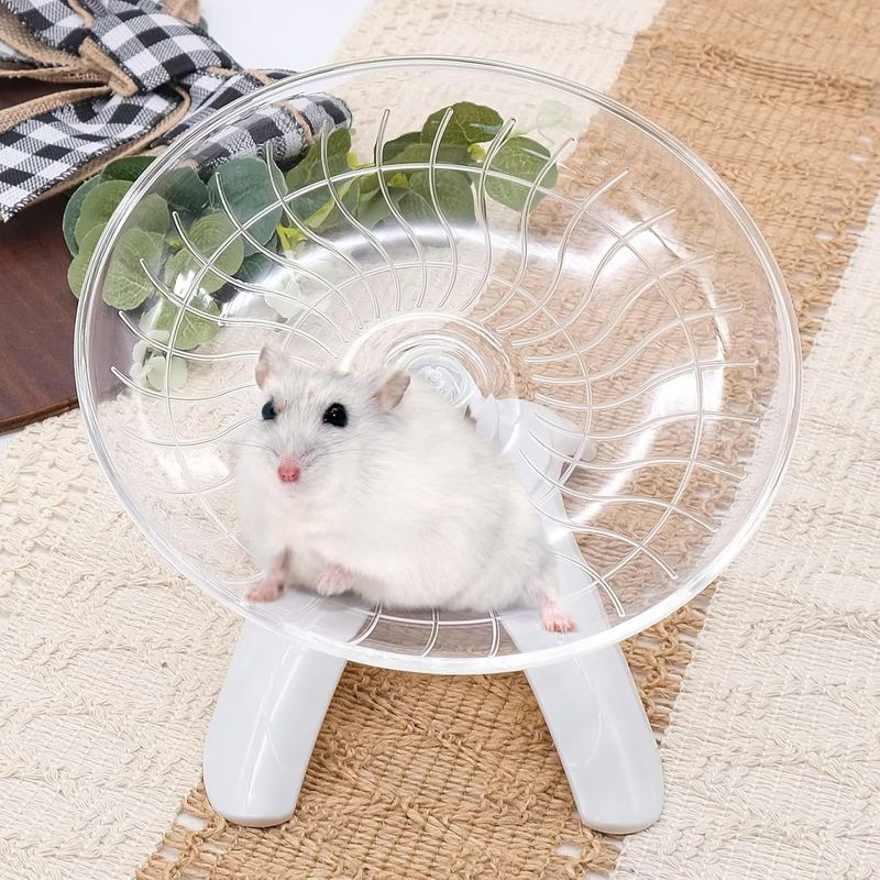 PetTribes Roue silencieuse pour hamster - Exercice nuit/jour, bébé & adulte